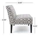 Contemporary Loveseat With Upholstered Fabric And Birch Wood Legs - Gray