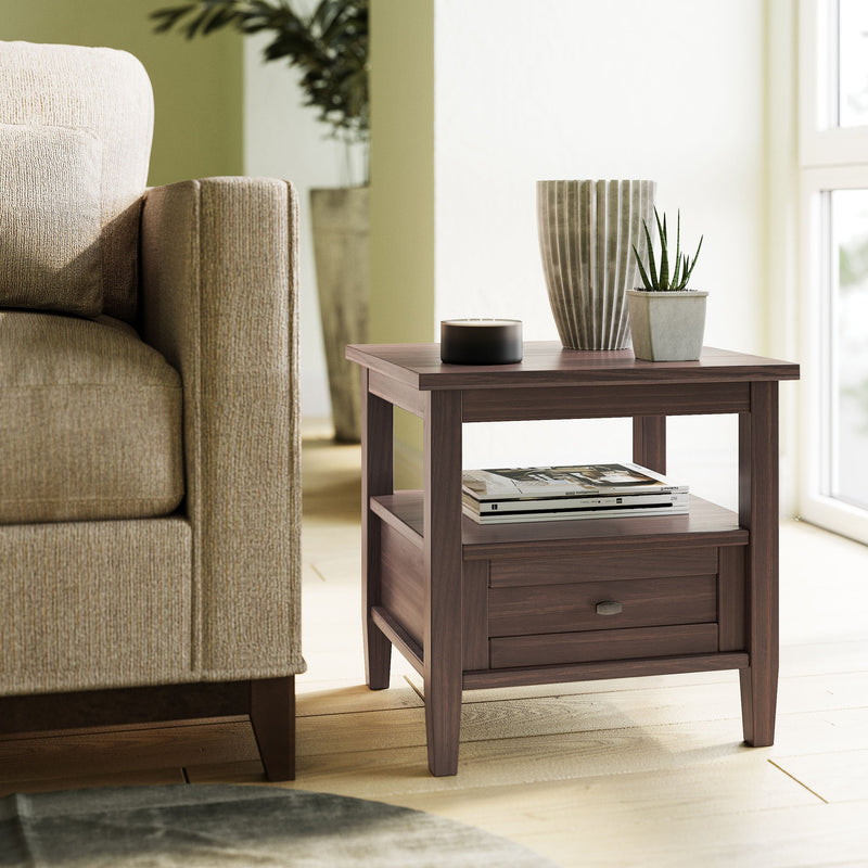 Warm Shaker - End Table - Warm Walnut Brown