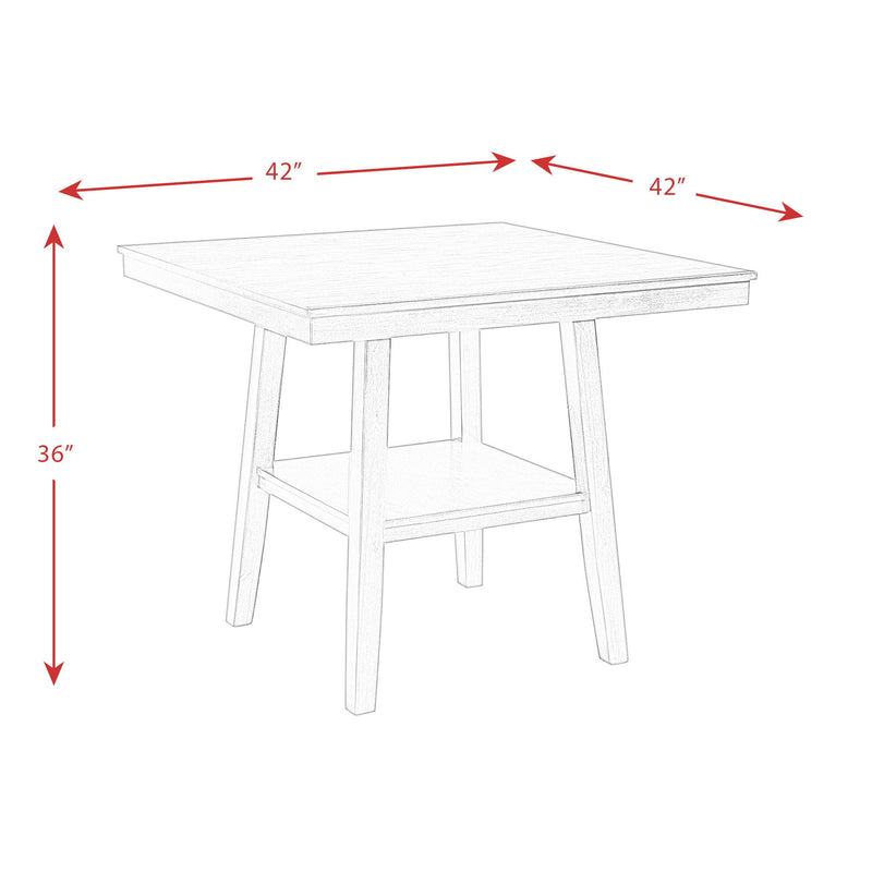 Laredo - 5 Piece Counter Height Dining Set, Table & Four Chairs - Espresso