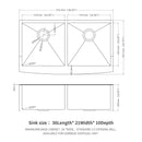 Double Bowl Farmhouse Sink / Stainless Steel Apron Front