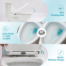 1 Piece Toilet For Bathroom, Dual Flush, Soft Closing Seat - White