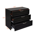 Low Twin Size Loft Bed with Cabinets, Shelves and Slide - Espresso(OLD SKU :LP000503AAP)