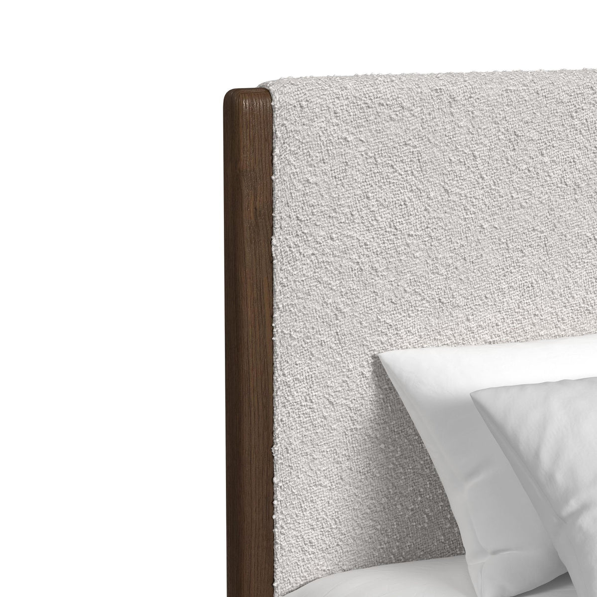 Brisbane Upholstered Bed With Boucle And LED in Beige by Elements International, view 8
