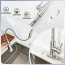 Classic High Arc Kitchen Faucet With Pull Down Sprayer, Stainless Steel - Brushed Nickel