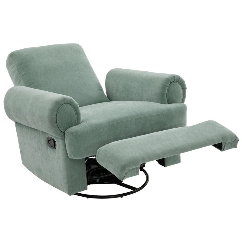 Manual Swivel Recliner Rocker Chair With Adjustable Backrest