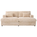 Plush Oversized Double Chaise Lounge Sofa Bed With USB Ports And Cup Holders