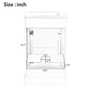Elegant Bathroom Vanity With Ceramic Sink, Soft Close Door, Adjustable Shelf