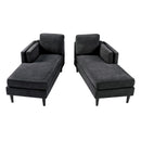 Modern Chaise Lounge With Dual Layer Armrests