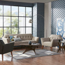 Modern Lounge Chair With Button Tufting