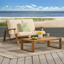 Paloma - Contemporary Loveseat And Coffee Table Set With Weather Resistant Cushions