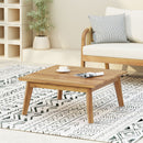 Crowne - Modern Coffee Table With Slat Design - Teak