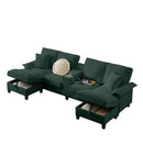Modern U-Shaped Sectional Sofa Bed With Storage