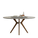 Dining Table With 35" Turntable - White