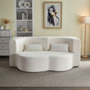 Floor Convertible Sleeper Sofa Bed With 2 Pillows