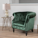 Celestialis - Upholstered Club Chair With Tub Design And Rolled Recessed Armrests