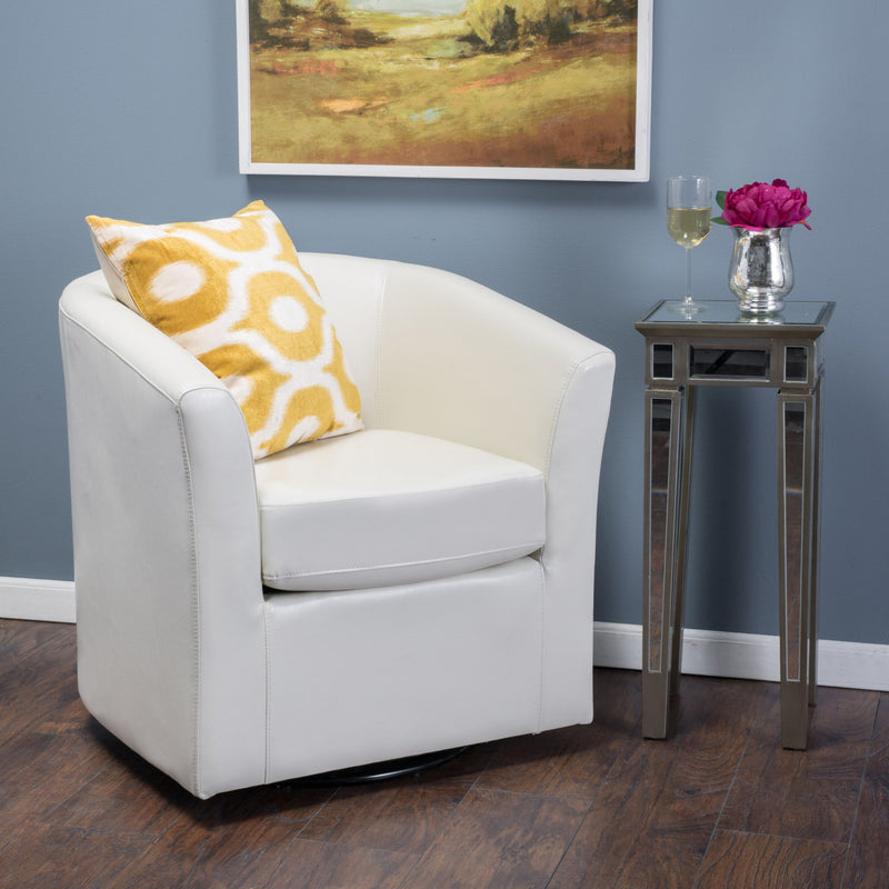 Melodize - Swivel Club Chair With Barrel Shape Design
