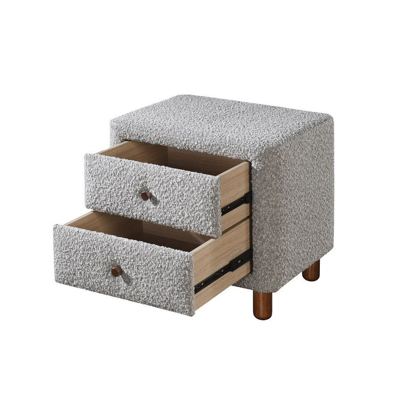 Cleo - Nightstand - Gray Boucle