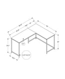 Computer Desk, Home Office, Corner, L Shape, Laptop, Marble Look Contemporary & Modern