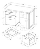 Computer Desk Left Right Set-Up Storage Drawers For Home Office