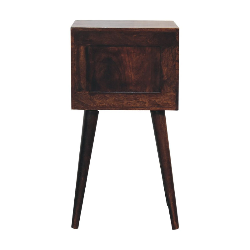 Mini 2 Drawer Nightstand - Walnut