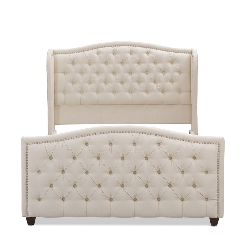 Marcella - Upholstered Shelter Headboard Bed Set