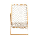 Bamboo Weaving Chair Set With Handwoven Rope For Patio And Living Spaces - Natural