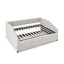 Elegant Daybed With Trundle Upholstered Tufted Sofa Bed