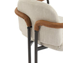Modern Dining Chair Set With Durable Iron Frame And Comfortable Fabric Upholstery