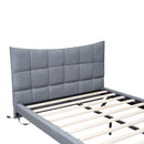 Full Size Upholstered Platform Bed With LED Lights, USB Ports And Outlets - Gray