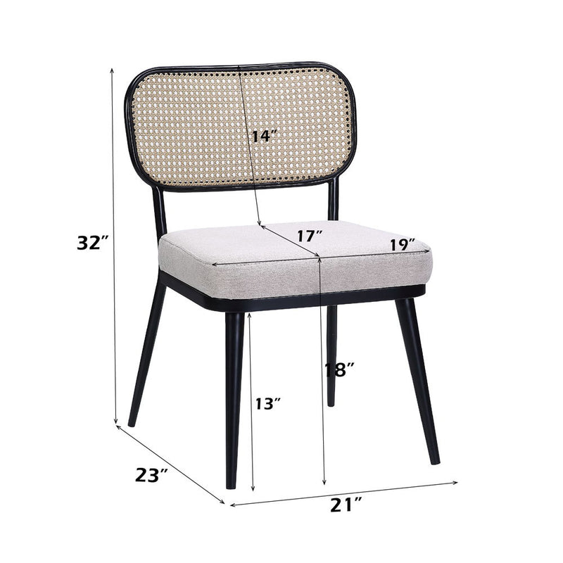 Frydel - Chair & Table - Black Finish - Atlantic Fine Furniture Inc