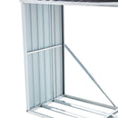 Log Storage Shed, Log Holder With Roof, Log Storage Shed, Firewood Rack For Backyard Garden Patio Porch, Anthracite Galvanized Steel - Black