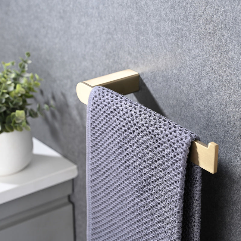 Modern Brushed Wall Mounted Bathroom Hardware Set With Robe Hook, Towel Rail, And Tissue Paper Holder