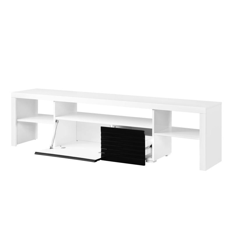 Buck II - High Gloss TV Stand - White / Black