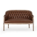 French Country Chesterfield Style Tufted Loveseat