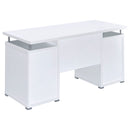 Modern Office Computer Desk With 2 Drawers, Adjustable Shelf, Slide Out Keyboard Tray
