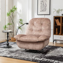 Modern Swivel Gliding Recliner Chair With Rocking Function And Phone Holder, Large Comfortable