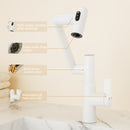 Bathroom Sink Faucet With Spray Function And Temperature Display, Anti Skid Switch, 360 Degree Rotary