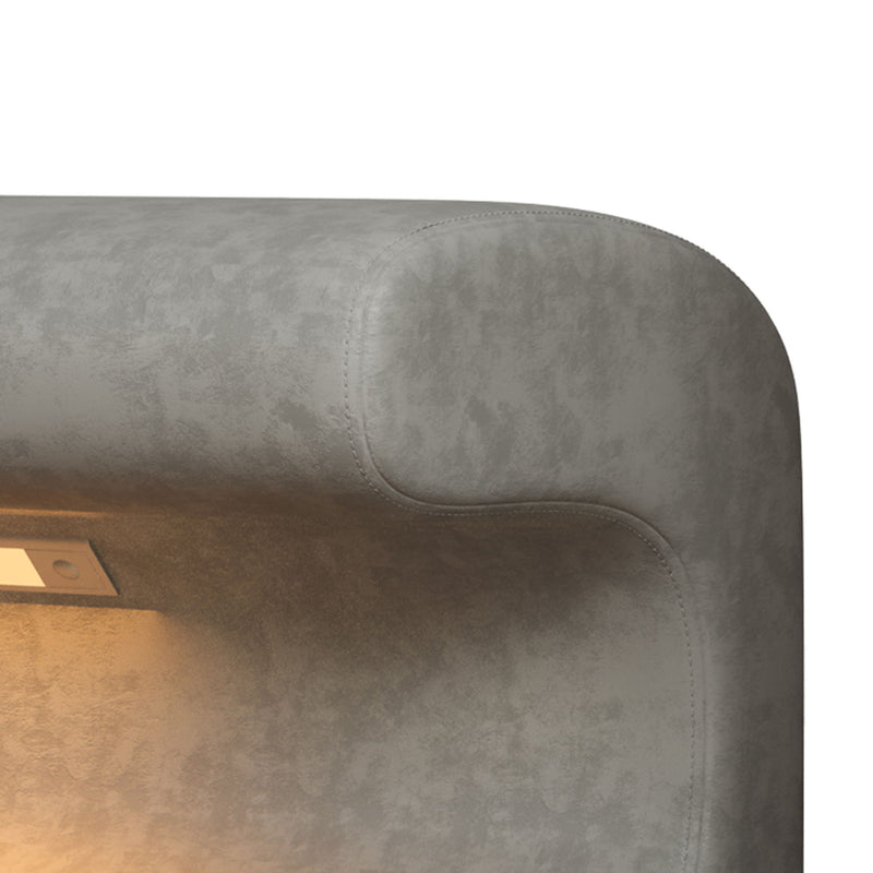 Modern Upholstered Entryway Bench With LED Sensor Light
