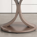 Round Dining Table With 360° Rotating Lazy Susan Scratch & Heat For Dining Room & Kitchen, Table Only - White