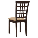 Kelso - Lattice Back Dining Side Chair (Set of 2) - Cappuccino - Atlantic Fine Furniture Inc