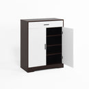 Freestanding Wooden Shoe Cabinet, 4 Tier Organizer With Drawer