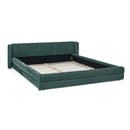 Modern Upholstered Bed Frame With Thick Chenille Fabric And Headboard