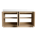 Freestanding Bathroom Vanity With Resin Sink & Soft Close Cabinet Doors