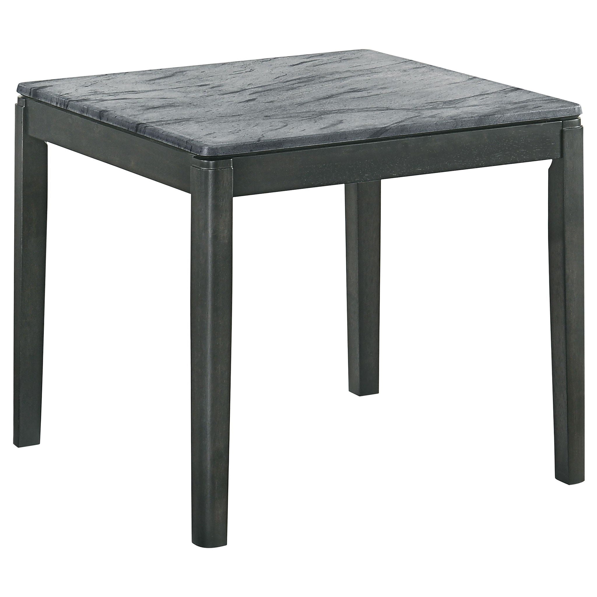Mozzi Square Faux Marble Side End Table Grey and Black - Atlantic Fine Furniture Melbourne FL