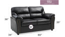 Chic Padded Love Seat For Modern Living - Black