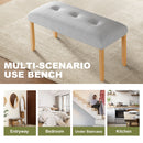 Rustic Farmhouse Dining Room Rectangular Table With 4 Upholstered Chairs And Bench