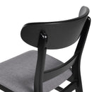 Modern Dining Chair With Upholstered Seat And Wood Frame