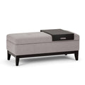 Oregon - Contemporary Storage Ottoman Bench With Tray