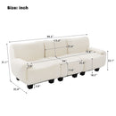 3 Seater Sofa Couch With Curved Armrests