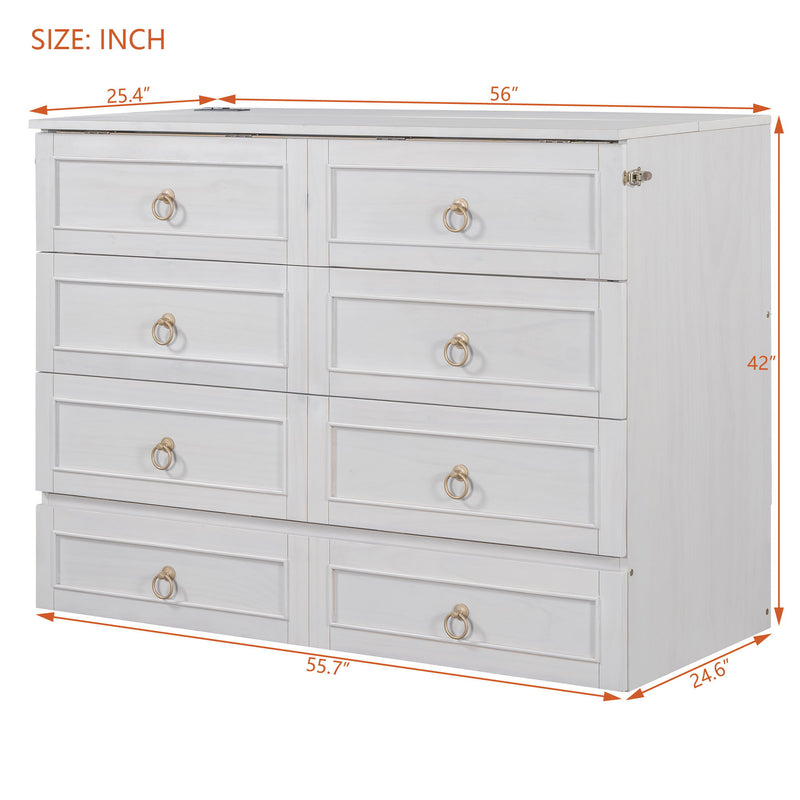 Murphy Bed With Large Drawers And Stylish Design